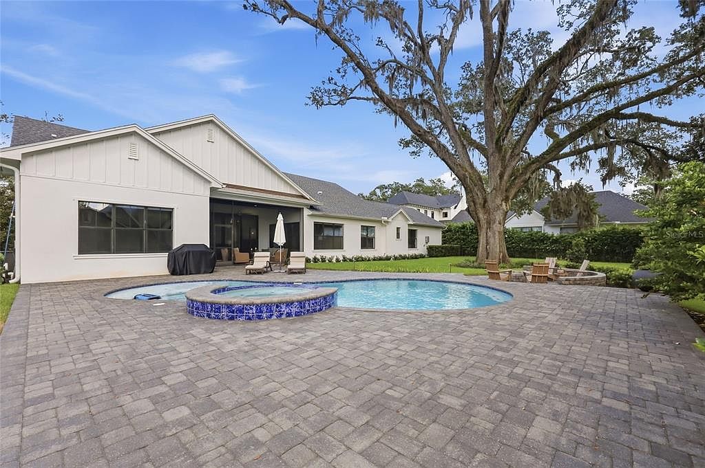 Pool and back of the home